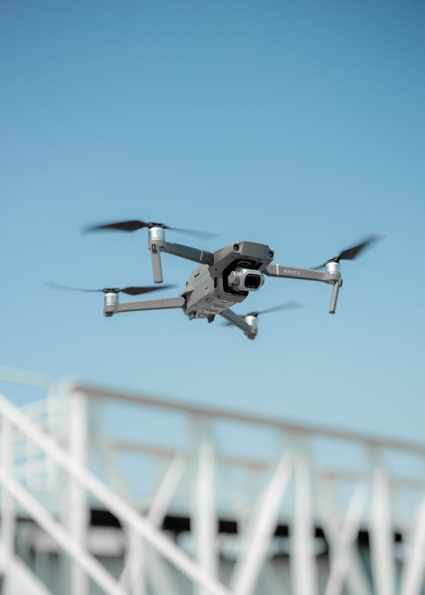 A Drone Camera Flying 